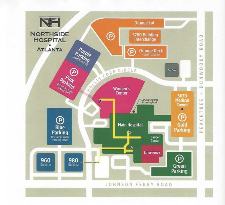 campus parking map Georgia Spine - Campus Parking Map 768x703